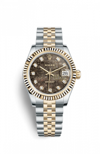 Remontoir à montres pour montre Rolex Datejust 31 Datejust 31 Rolesor Yellow Fluted / Jubilee / Noire MOP Computer