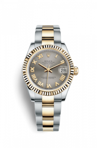Remontoir à montres pour montre Rolex Datejust 31 Datejust 31 Rolesor Yellow Fluted / Oyster / Steel Roman