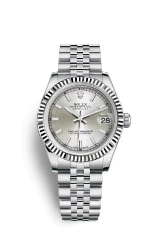 Remontoir à montres pour montre Rolex Datejust 31 Datejust 31 Stainless Steel Fluted / Jubilee / Argent