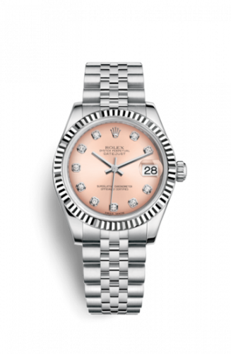 Remontoir à montres pour montre Rolex Datejust 31 Datejust 31 Stainless Steel Fluted / Jubilee / Rose - Diamond