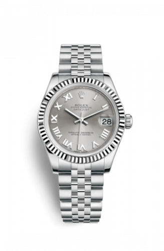 Remontoir à montres pour montre Rolex Datejust 31 Datejust 31 Stainless Steel Fluted / Jubilee / Rhodium Roman