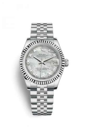 Remontoir à montres pour montre Rolex Datejust 31 Datejust 31 Stainless Steel Fluted / Jubilee / MOP Roman