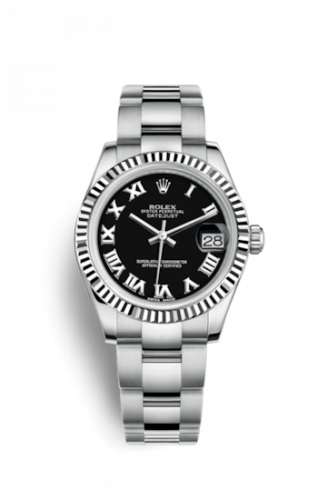 Remontoir à montres pour montre Rolex Datejust 31 Datejust 31 Stainless Steel Fluted / Oyster / Noire - Roman