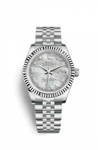 Remontoir à montres pour montre Rolex Datejust 31 Datejust 31 Stainless Steel Fluted / Jubilee / MOP Roman