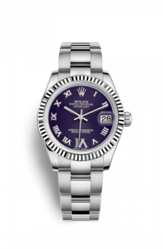 Remontoir à montres pour montre Rolex Datejust 31 Datejust 31 Stainless Steel Fluted / Oyster / Purple - Roman