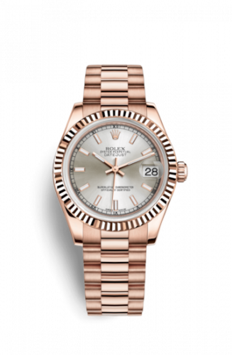 Watch Winder for watch Rolex Datejust 31 Datejust 31 Everose Fluted / President / Silver