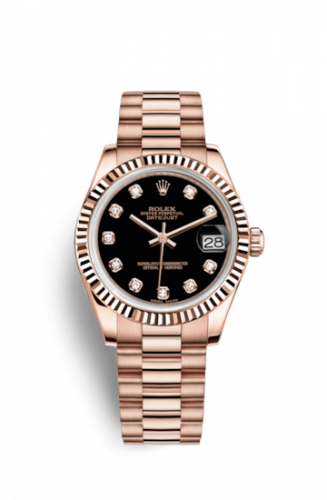 Watch Winder for watch Rolex Datejust 31 Datejust 31 Everose Fluted President Black Diamonds