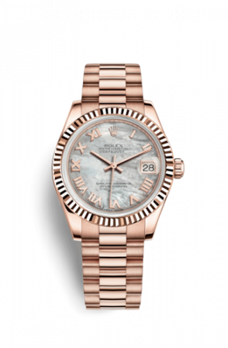 Remontoir à montres pour montre Rolex Datejust 31 Datejust 31 Everose Fluted / President / MOP Roman