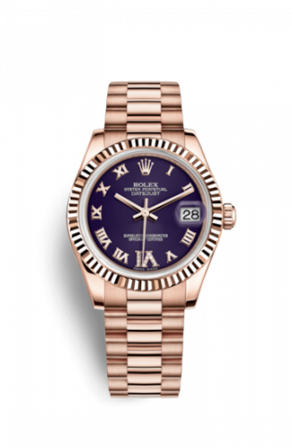 Remontoir à montres pour montre Rolex Datejust 31 Datejust 31 Everose Fluted / President / Purple Roman