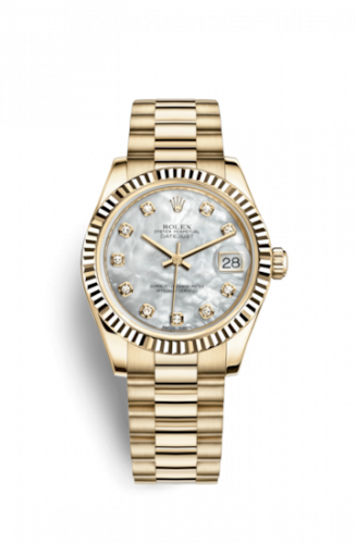 Watch Winder for watch Rolex Datejust 31 Datejust 31 Yellow Gold Fluted / President / MOP