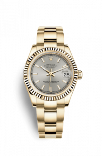 Remontoir à montres pour montre Rolex Datejust 31 Datejust 31 Yellow Or Fluted / Oyster / Argent