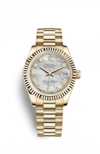 Watch Winder for watch Rolex Datejust 31 Datejust 31 Yellow Gold Fluted / President / MOP Roman