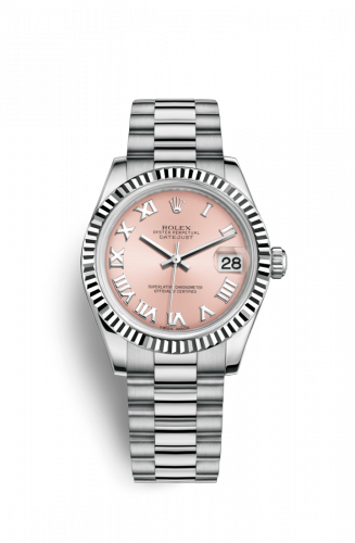 Remontoir à montres pour montre Rolex Datejust 31 Datejust 31 Or Blanc Fluted / President / Rose Roman