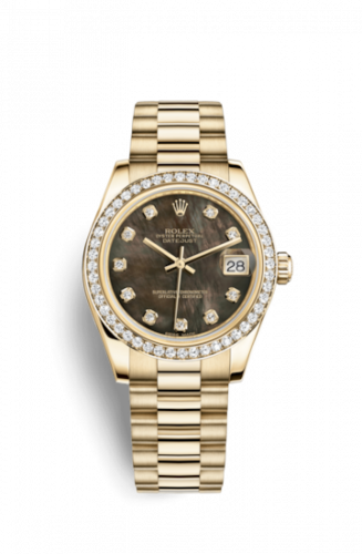 Watch Winder for watch Rolex Datejust 31 Datejust 31 Yellow Gold Diamond / President / Black MOP