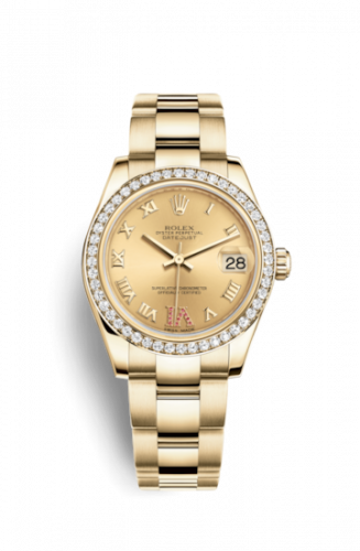 Remontoir à montres pour montre Rolex Datejust 31 Datejust 31 Yellow Or Diamond / Oyster / Champagne Roman