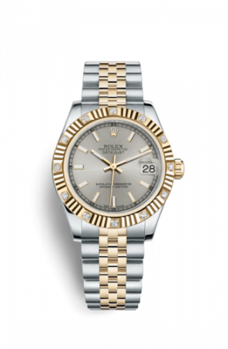 Watch Winder for watch Rolex Datejust 31 Datejust 31 Rolesor Yellow Fluted Diamond / Jubilee / Silver