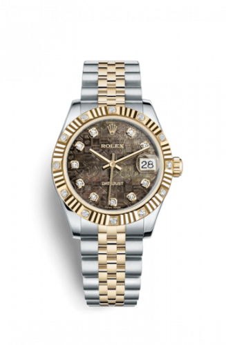 Watch Winder for watch Rolex Datejust 31 Datejust 31 Rolesor Yellow Fluted Diamond / Jubilee / Black MOP Computer