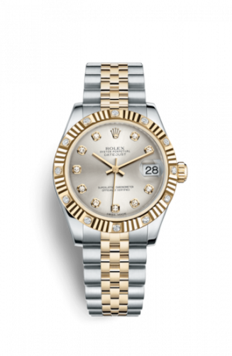 Watch Winder for watch Rolex Datejust 31 Datejust 31 Rolesor Yellow Fluted Diamond / Jubilee / Silver Diamond