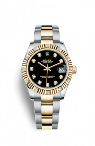 Watch Winder for watch Rolex Datejust 31 Datejust 31 Rolesor Fluted Diamond / Oyster / Black Diamond