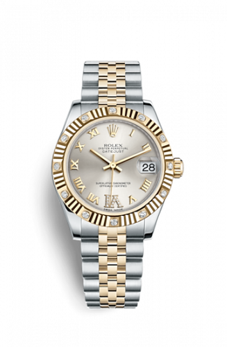 Watch Winder for watch Rolex Datejust 31 Datejust 31 Rolesor Fluted Diamond / Jubilee / Silver Roman