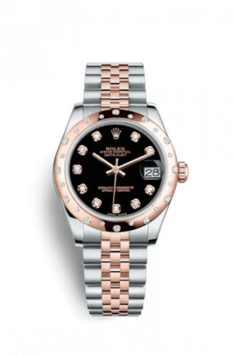 Remontoir à montres pour montre Rolex Datejust 31 Datejust 31 Rolesor Everose Domed Diamond / Jubilee / Noire Diamond