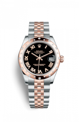 Remontoir à montres pour montre Rolex Datejust 31 Datejust 31 Rolesor Everose Domed Diamond / Jubilee / Noire Roman
