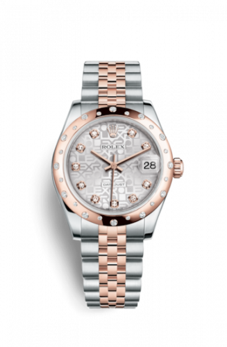 Remontoir à montres pour montre Rolex Datejust 31 Datejust 31 Rolesor Everose Domed Diamond / Jubilee / Argent Computer
