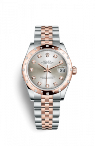 Remontoir à montres pour montre Rolex Datejust 31 Datejust 31 Rolesor Everose Domed Diamond / Jubilee / Argent Diamond