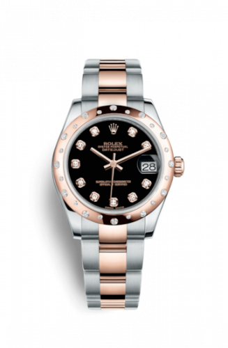 Remontoir à montres pour montre Rolex Datejust 31 Datejust 31 Rolesor Everose Domed Diamond / Oyster / Noire Diamond