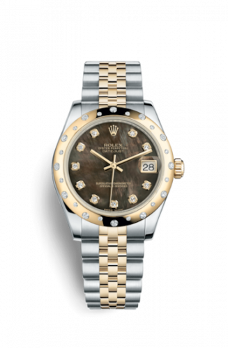 Remontoir à montres pour montre Rolex Datejust 31 Datejust 31 Rolesor Yellow Domed Diamond / Jubilee / Noire MOP
