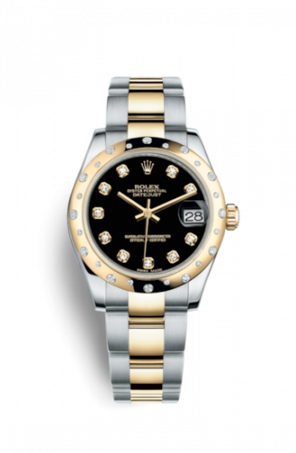 Remontoir à montres pour montre Rolex Datejust 31 Datejust 31 Rolesor Yellow Domed Diamond / Oyster / Noire Diamond