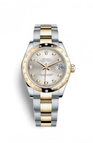 Remontoir à montres pour montre Rolex Datejust 31 Datejust 31 Rolesor Yellow Domed Diamond / Oyster / Argent Diamond