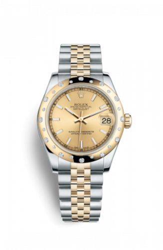 Remontoir à montres pour montre Rolex Datejust 31 Datejust 31 Rolesor Yellow Domed Diamond / Jubilee / Champagne