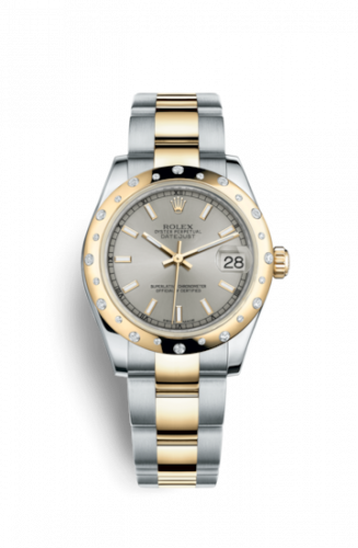 Remontoir à montres pour montre Rolex Datejust 31 Datejust 31 Rolesor Yellow Domed Diamond / Oyster / Argent