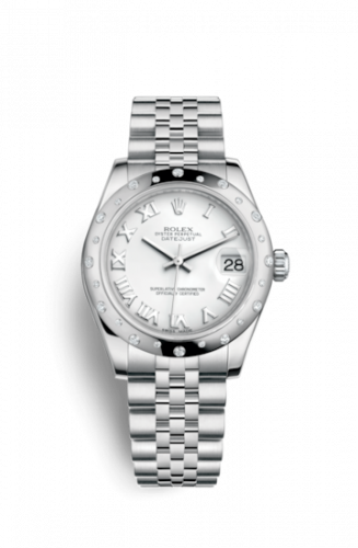 Watch Winder for watch Rolex Datejust 31 Datejust 31 Stainless Steel Domed Diamond / Jubilee / White Roman