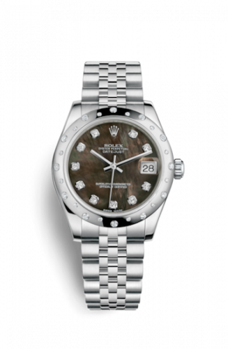 Remontoir à montres pour montre Rolex Datejust 31 Datejust 31 Stainless Steel Domed Diamond / Jubilee / Noire MOP