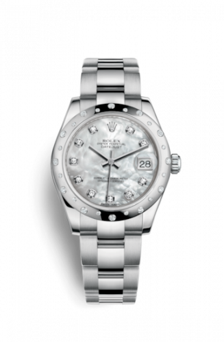 Remontoir à montres pour montre Rolex Datejust 31 Datejust 31 Stainless Steel Domed Diamond / Oyster / MOP