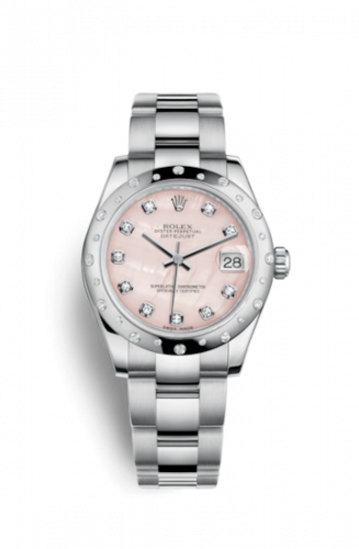 Remontoir à montres pour montre Rolex Datejust 31 Datejust 31 Stainless Steel Domed Diamond / Oyster / Rose MOP