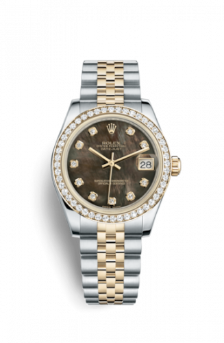 Remontoir à montres pour montre Rolex Datejust 31 Datejust 31 Rolesor Yellow Diamond / Jubilee / Noire MOP