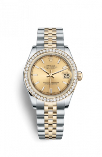 Remontoir à montres pour montre Rolex Datejust 31 Datejust 31 Rolesor Yellow Diamond / Jubilee / Champagne