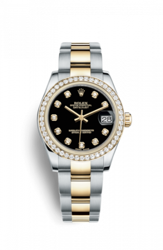 Remontoir à montres pour montre Rolex Datejust 31 Datejust 31 Rolesor Yellow Diamond / Oyster / Noire Diamond