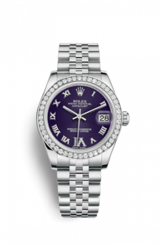 Remontoir à montres pour montre Rolex Datejust 31 Datejust 31 Stainless Steel Diamond / Jubilee / Purple - Roman