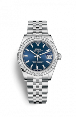 Remontoir à montres pour montre Rolex Datejust 31 Datejust 31 Stainless Steel Diamond / Jubilee / Bleu
