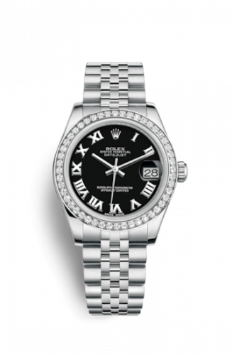 Remontoir à montres pour montre Rolex Datejust 31 Datejust 31 Stainless Steel Diamond / Jubilee / Noire - Roman