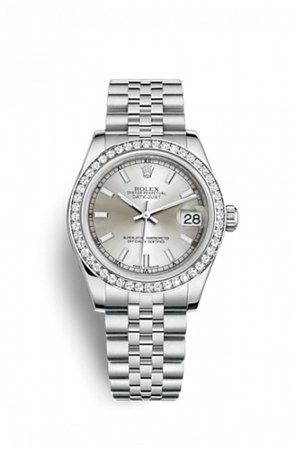 Remontoir à montres pour montre Rolex Datejust 31 Datejust 31 Stainless Steel Diamond / Jubilee / Argent
