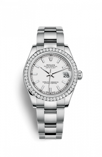 Remontoir à montres pour montre Rolex Datejust 31 Datejust 31 Stainless Steel Diamond / Oyster / Blanc