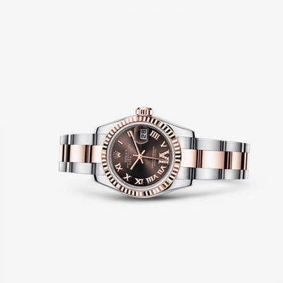 Remontoir à montres pour montre Rolex Lady-Datejust Lady-Datejust 26 Rolesor Everose Fluted Chocolate Oyster