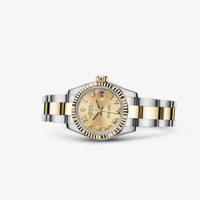Remontoir à montres pour montre Rolex Lady-Datejust Lady-Datejust 26 Rolesor Fluted Champagne Oyster