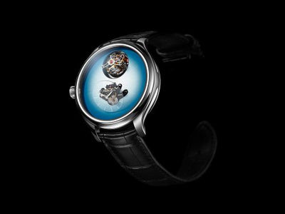 Remontoir à montres pour montre H. Moser & Cie Endeavour Endeavour Cylindrical Tourbillon MB&F Ice Bleu
