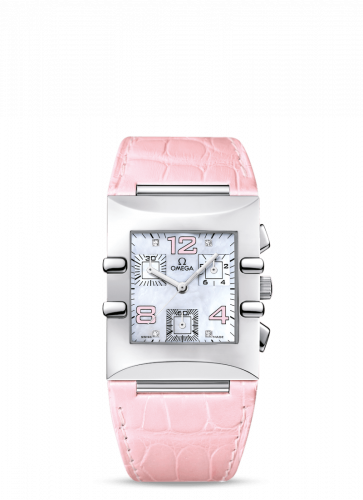 Watch Winder for watch Omega Constellation Constellation Quadra Quartz 28 Chronograph Stainless Steel / MOP/ Alligator